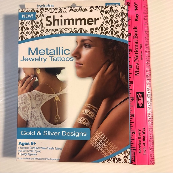 NWT Temporary Tattoo Bundle, Gold & Silver Metallic + More! - Picture 6 of 14